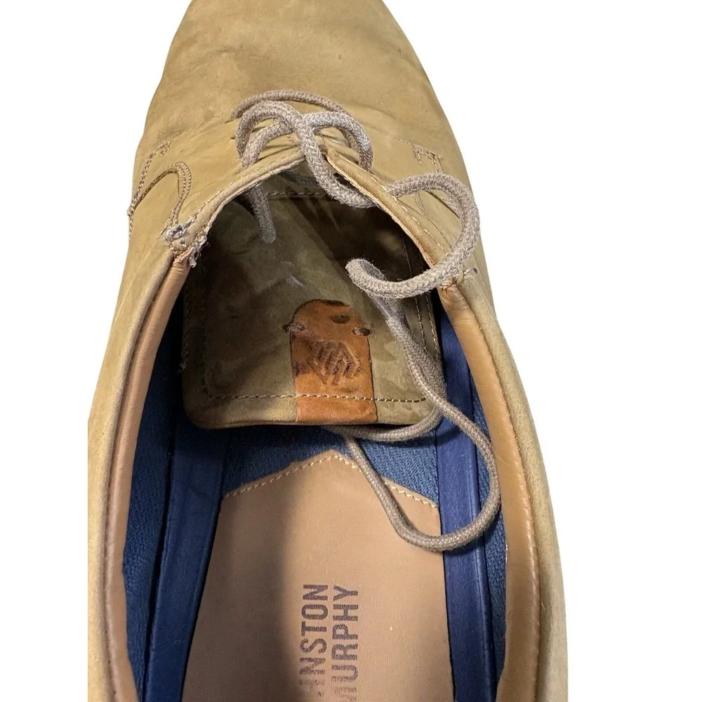 Johnston And Murphy's Men's 14 M Tan Nubuck Oxford Dress Shoes True Foam Comfort